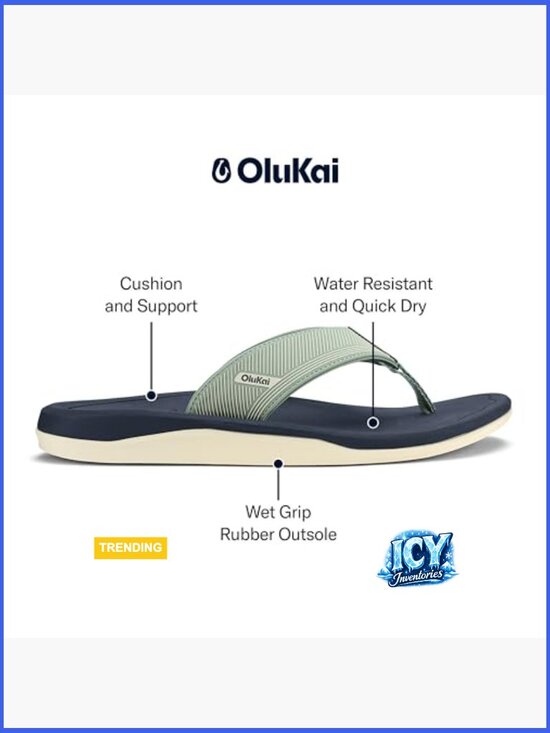 Water-Friendly Flip-Flop Sandals with Arch Support, Superior Traction for Beach main image 7